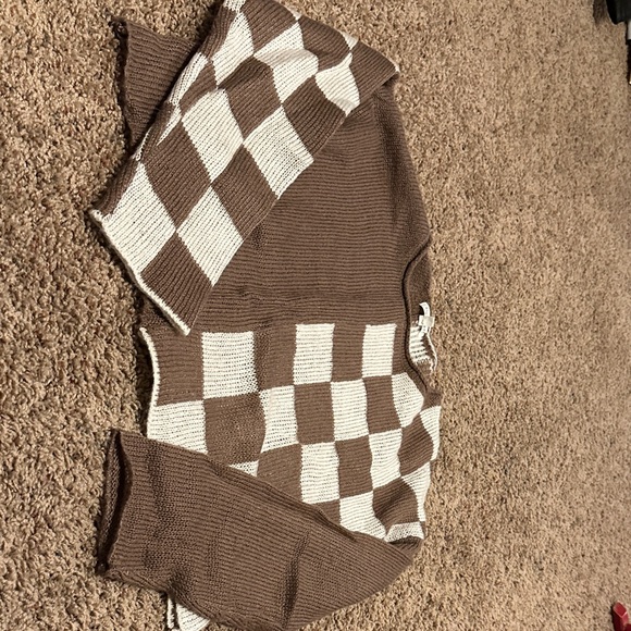 Blu Pepper Tan and Cream Knit Sweater - Picture 1 of 4